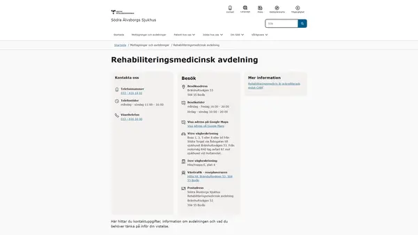 Rehabiliteringsmedicinsk avdelning, Borås