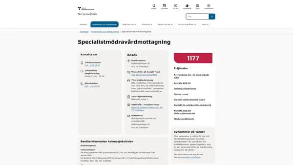 Specialistmödravårdsmottagning NÄL, Trollhättan