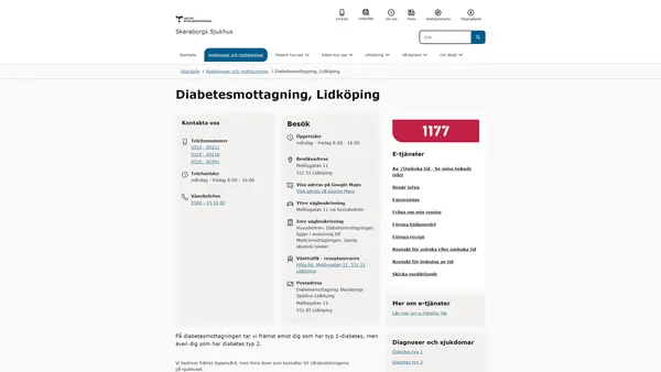 Diabetesmottagning Lidköping, Lidköping
