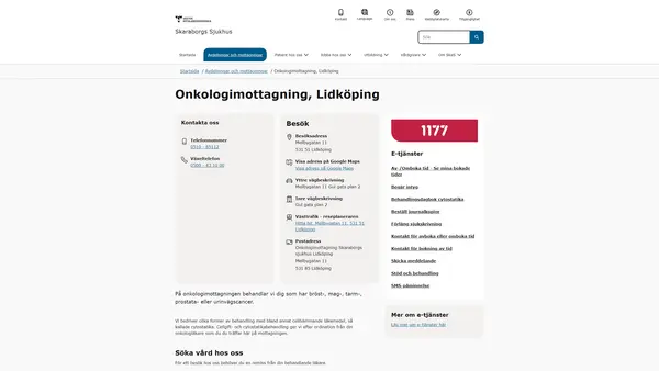Onkologimottagning  Lidköping