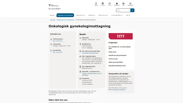 Onkologisk gynekologimottagning, Trollhättan