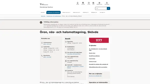 Öron- näs- och halsmottagning Skövde logo