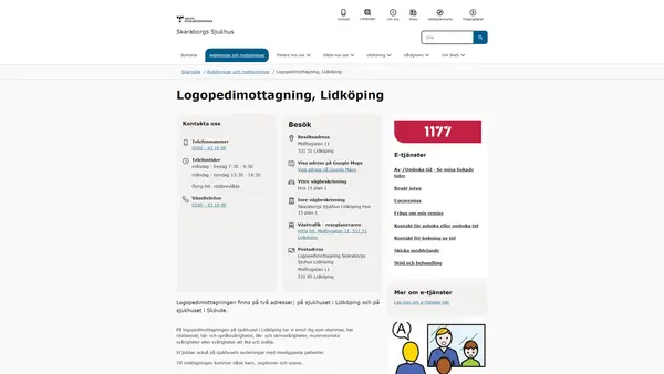 Logopedimottagning Lidköping, Lidköping