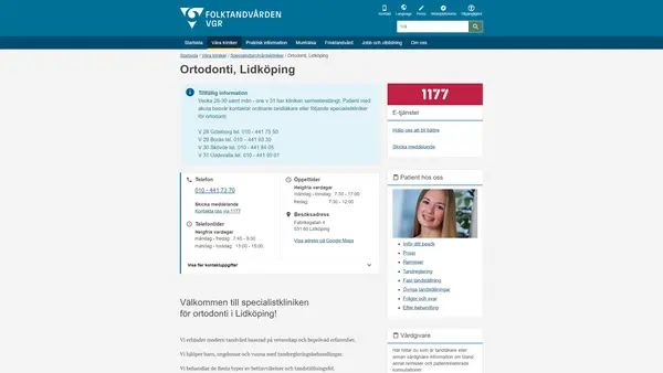 Specialistkliniken för ortodonti Lidköping, Lidköping
