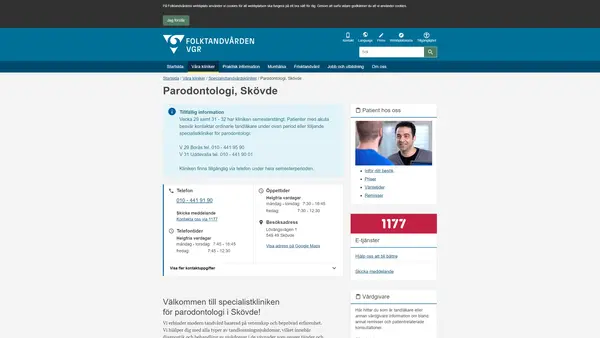 Specialistkliniken för parodontologi Skövde, Skövde