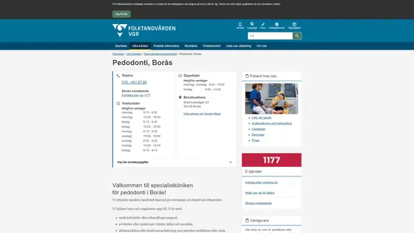 Specialistkliniken för pedodonti Borås, Borås