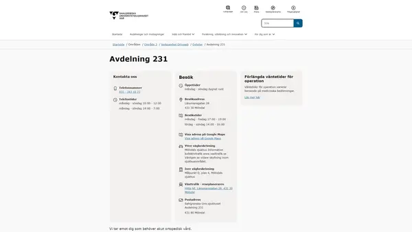 Avdelning 231, Mölndal