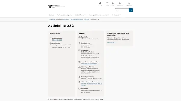 Avdelning 232, Mölndal