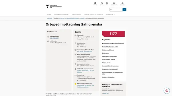 Ortopedimottagning Sahlgrenska, Göteborg
