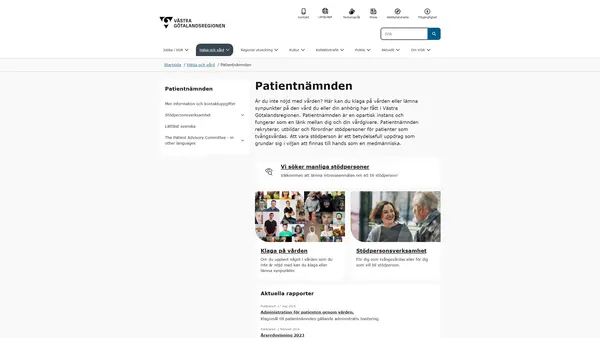 Patientnämndernas kansli, Västra Götaland
