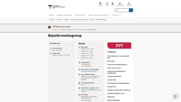 Bipolärmottagning, Göteborg