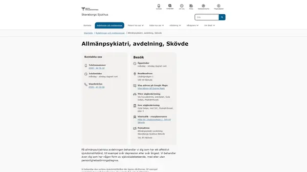 Allmänpsykiatri avdelning, Skövde