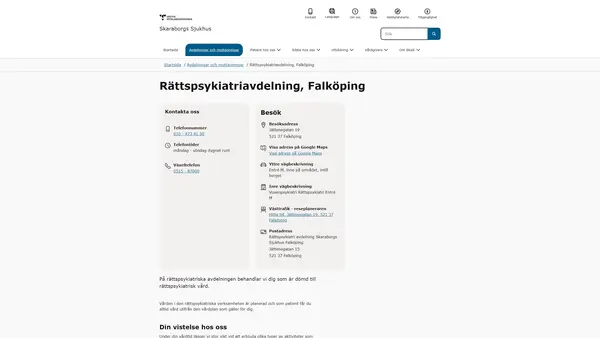 Rättspsykiatri avdelning, Falköping