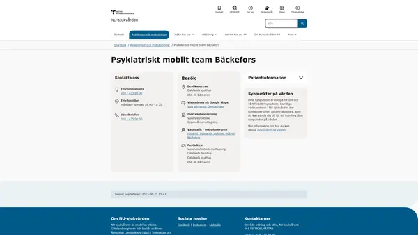 Psykiatri mobilt team Bäckefors