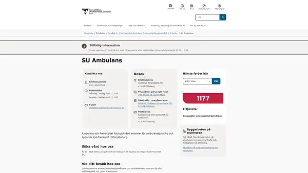 SU Ambulans, Göteborg