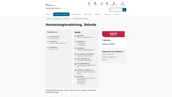 Hematologiavdelning, Skövde