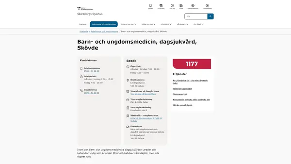 Barn- och ungdomsmedicin dagsjukvård Skövde