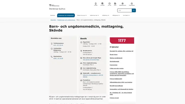 Barn- och ungdomsmedicin mottagning Skövde