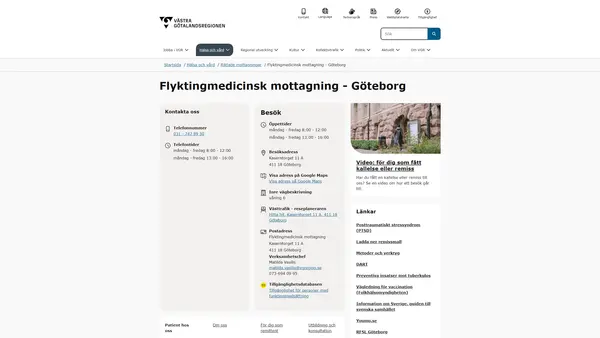 Göteborg flyktingmedicinsk mottagning, Göteborg