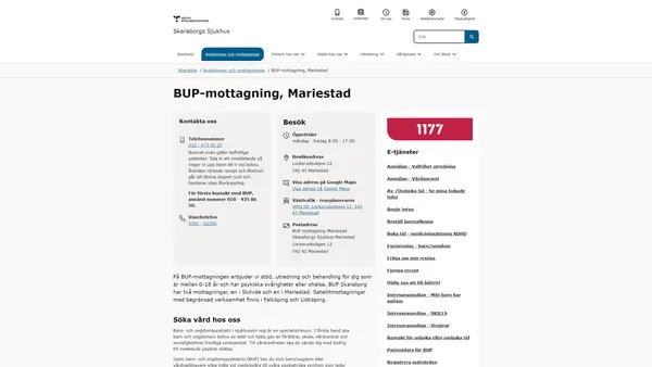 BUP mottagning Mariestad