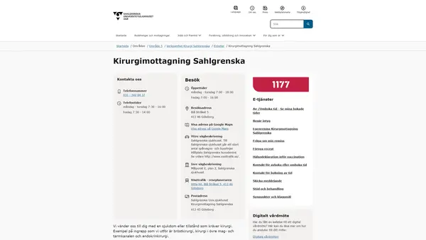 Kirurgimottagning Sahlgrenska, Göteborg