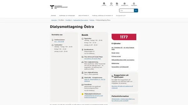 Dialysmottagning Östra, Göteborg