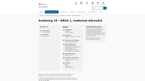 MÄVA 1 Uddevalla sjukhus, Uddevalla