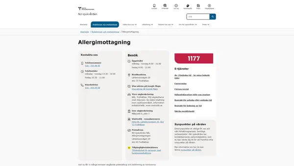 Allergimottagning NÄL, Trollhättan