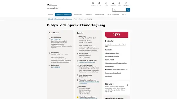 Dialys- och Njursviktsmottagning NÄL, Trollhättan