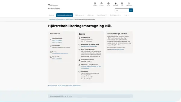 Hjärtrehabiliteringsmottagning NÄL, Trollhättan