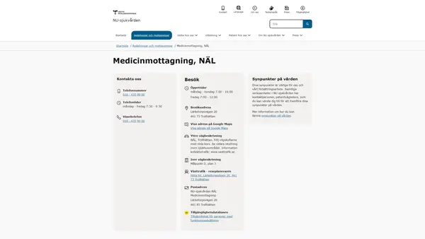 Internmedicinmottagning NÄL, Trollhättan