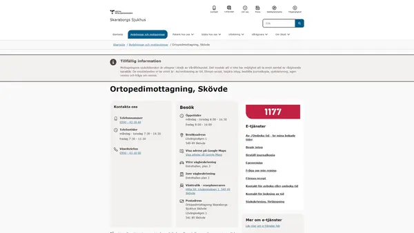 Ortopedimottagning Skövde