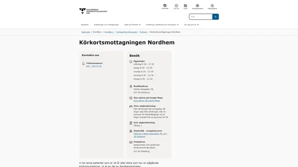 Körkortsmottagning Nordhem, Göteborg