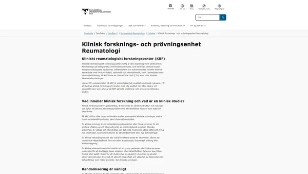 Klinisk forsknings- och prövningsenhet Reumatologi, Göteborg