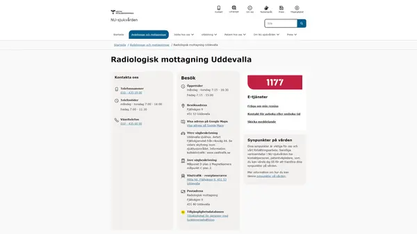 Radiologisk mottagning Uddevalla Sjukhus, Uddevalla