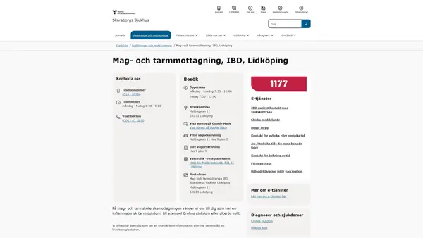 Mag- och tarmmottagning IBD och Lever Lidköping, Lidköping