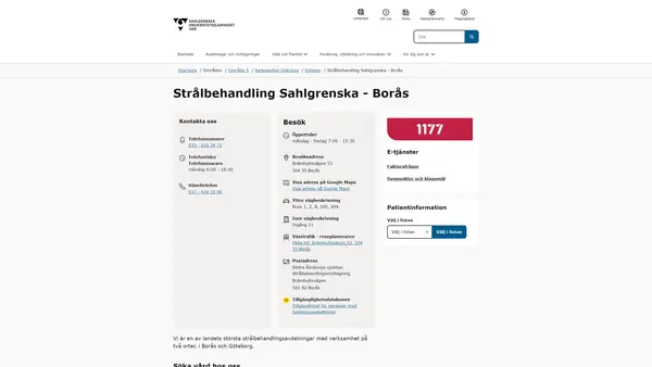 Strålbehandling Södra Älvsborgs sjukhus, Borås
