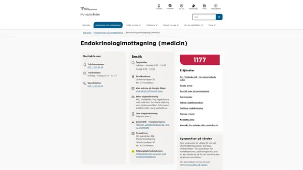 Endokrinologimottagning NÄL, Trollhättan