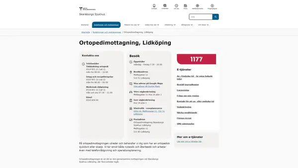 Ortopedimottagning Lidköping logo