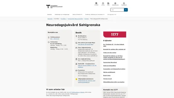 Neurodagsjukvård Sahlgrenska, Göteborg