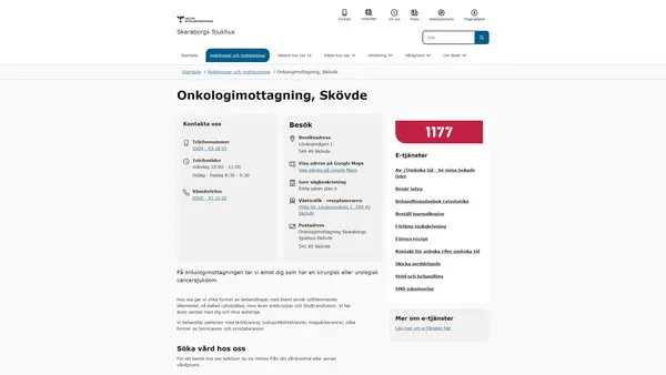 Onkologimottagning  Skövde