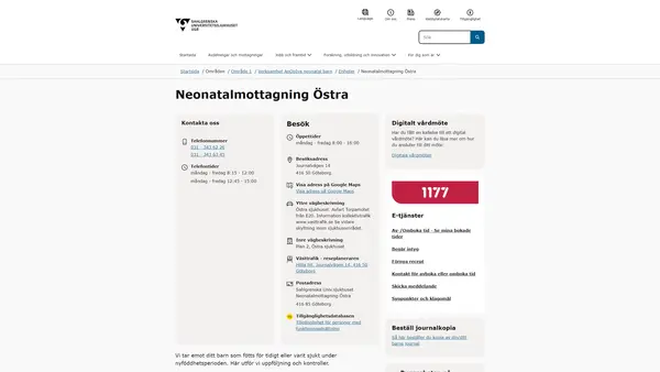 Neonatalmottagning Östra, Göteborg