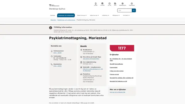 Psykiatrimottagning Mariestad, Mariestad