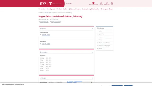 Haga mödra- barnhälsovårdsteam, Göteborg