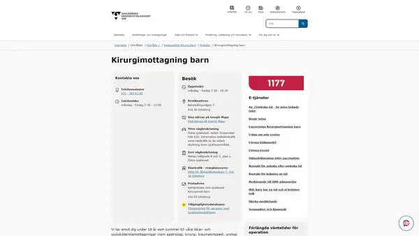 Kirurgimottagning barn