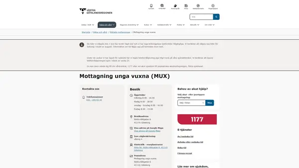 Mottagning unga vuxna logo