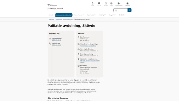 Palliativ avdelning, Skövde
