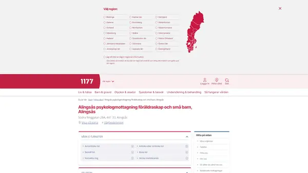 Alingsås psykologmottagning föräldraskap och små barn, Alingsås