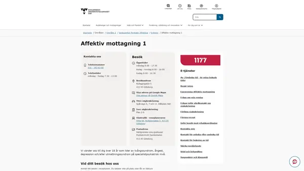 Affektiv mottagning 1, Göteborg