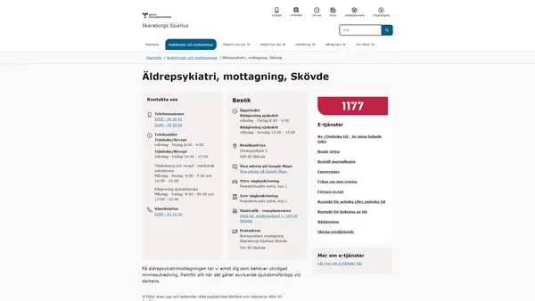 Kognitiv mottagning och äldrepsykiatri, Skövde